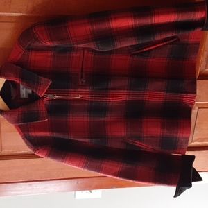 NWOT LL Bean Signature Collection Plaid Wool Zip Quilted Jacket